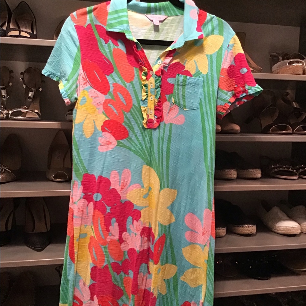 Lilly Pulitzer Multicolor Floral Dress Sz L